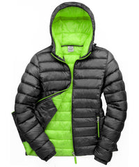 Resulturbanoutdoor Women's Urban Snow Bird Hooded Jacket - Black/Lime