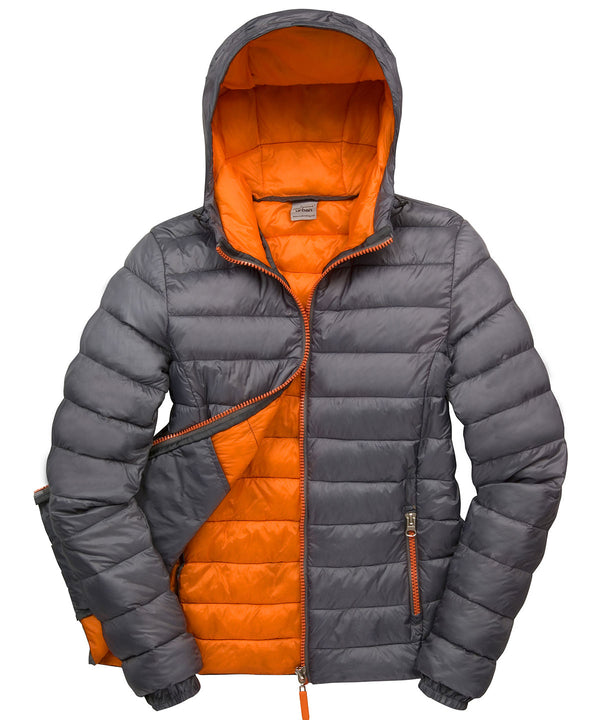 Resulturbanoutdoor Women's Urban Snow Bird Hooded Jacket - Grey/Orange