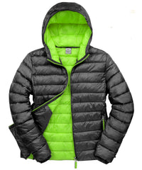 Resulturbanoutdoor Urban Snow Bird Hooded Jacket - Black/Lime