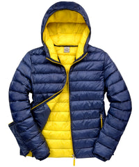 Resulturbanoutdoor Urban Snow Bird Hooded Jacket - Navy/Yellow