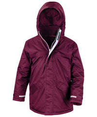 Result Core Junior Channel Parka - Burgundy