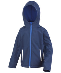 Result Core Junior Tx Performance Hooded Softshell Jacket - Navy/Royal