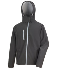 Result Core Tx Performance Hooded Softshell Jacket - Black/Grey
