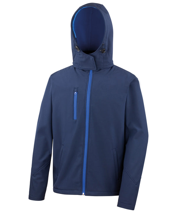 Result Core Tx Performance Hooded Softshell Jacket - Navy/Royal