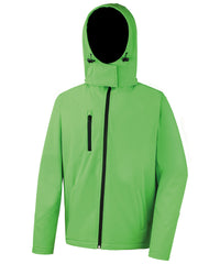 Result Core Tx Performance Hooded Softshell Jacket - Vivid Green/Black