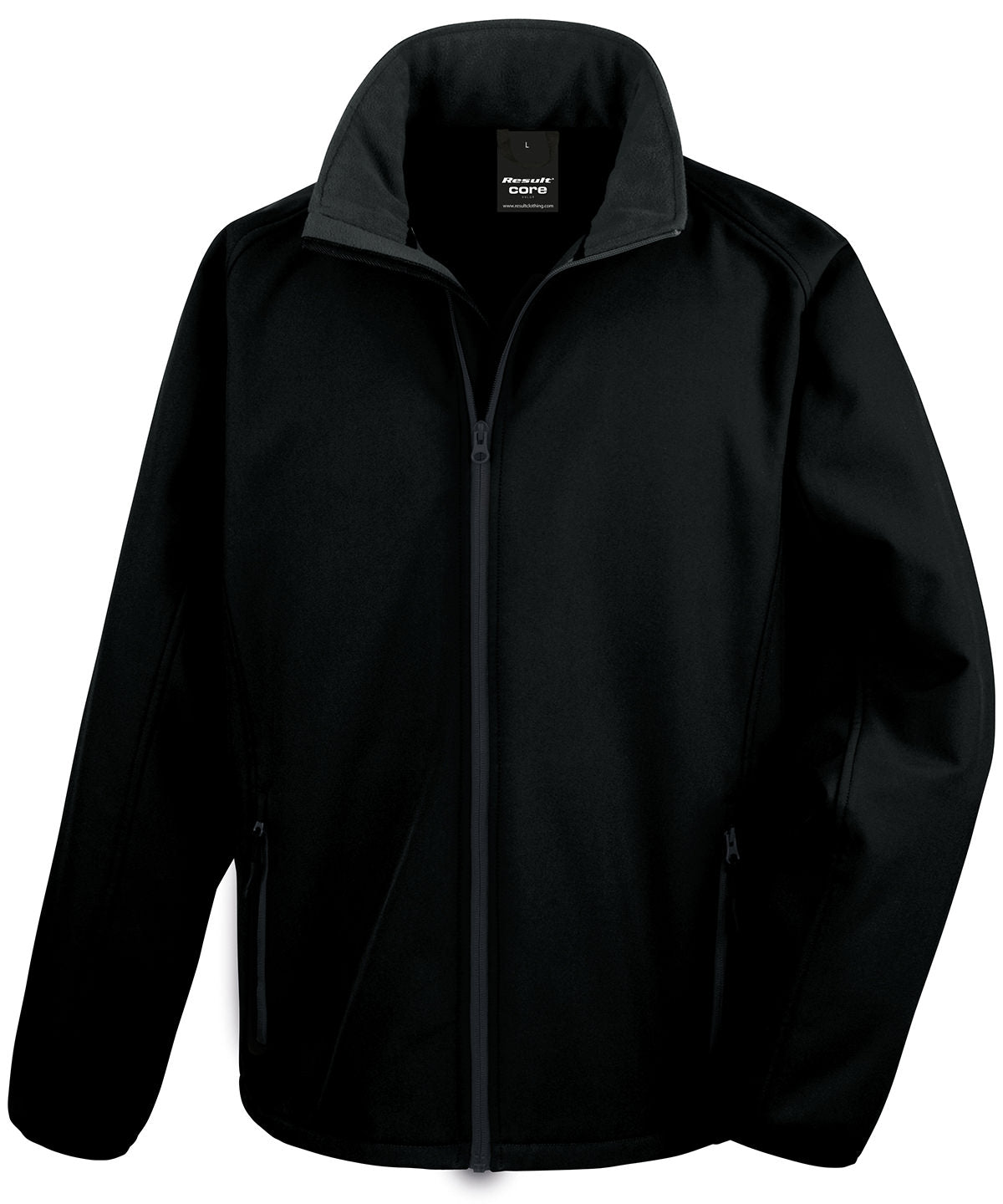 Result Core Printable Softshell Jacket - Black/Black