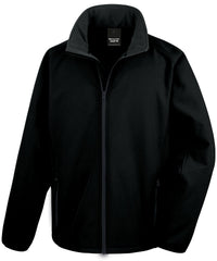 Result Core Printable Softshell Jacket - Black/Black