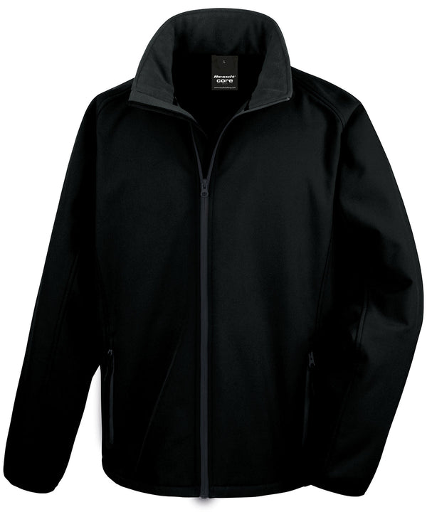 Result Core Printable Softshell Jacket - Black/Black