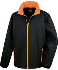 Result Core Printable Softshell Jacket - Black/Orange