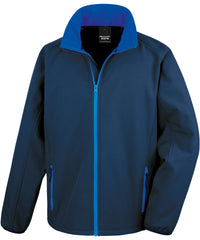 Result Core Printable Softshell Jacket - Navy/Royal