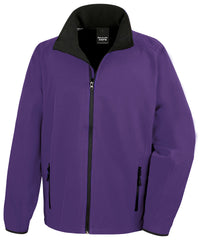 Result Core Printable Softshell Jacket - Purple/Black