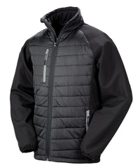 Resultrecycled Compass Padded Softshell Jacket - Black/Grey