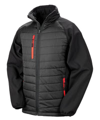 Resultrecycled Compass Padded Softshell Jacket - Black/Red