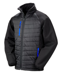 Resultrecycled Compass Padded Softshell Jacket - Black/Royal