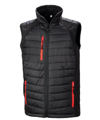 Resultrecycled Compass Padded Softshell Gilet - Black/Red
