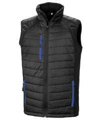 Resultrecycled Compass Padded Softshell Gilet - Black/Royal