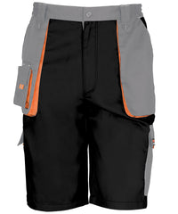 Result Work-Guard Lite Shorts - Black/Grey/Orange