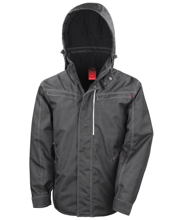 Result Denim Texture Rugged Jacket - Black