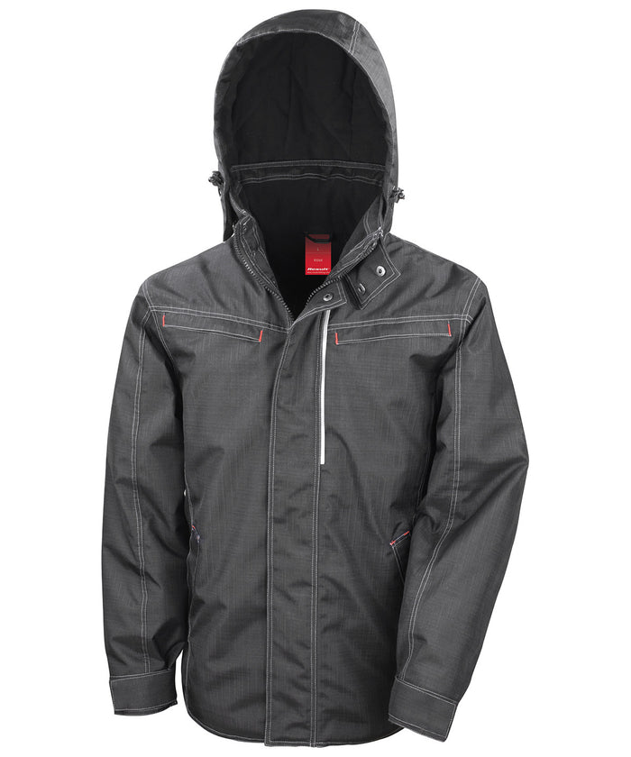 Result Denim Texture Rugged Jacket - Black