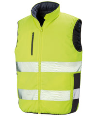 Result Reversible Soft Padded Gilet - Fluorescent Yellow/Navy