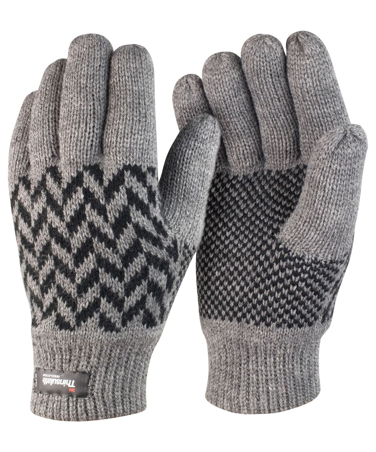 Resultwinteressentials Pattern Thinsulate™ Glove - Grey/Black