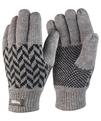 Resultwinteressentials Pattern Thinsulate™ Glove - Grey/Black