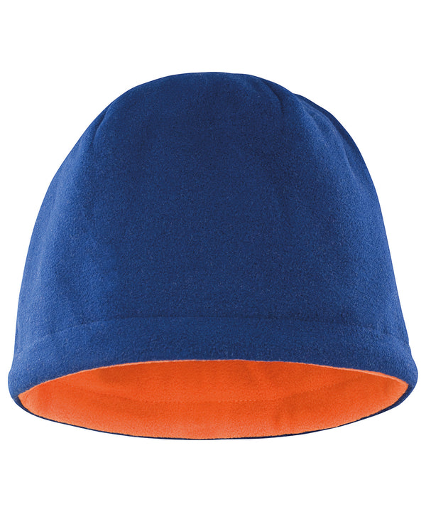 Resultwinteressentials Reversible Fleece Skull Hat - Navy/Orange