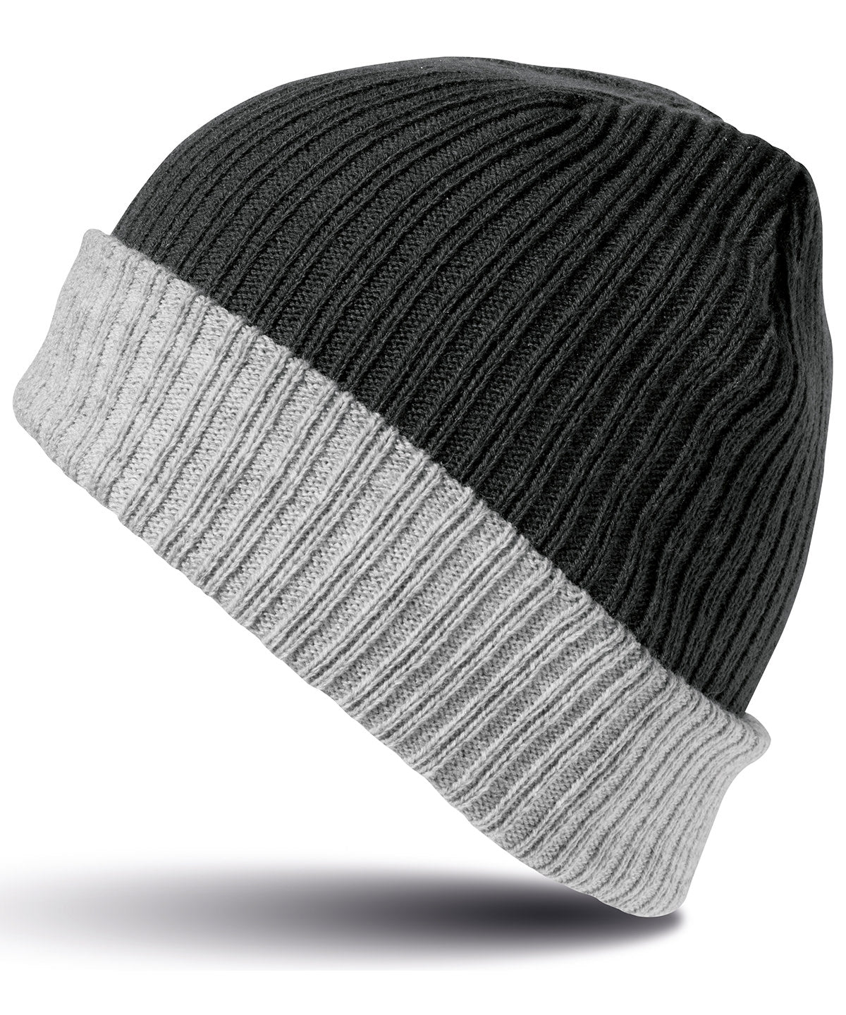 Resultwinteressentials Double-layer Knitted Hat - Black/Grey