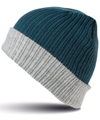 Resultwinteressentials Double-layer Knitted Hat - Teal/Grey