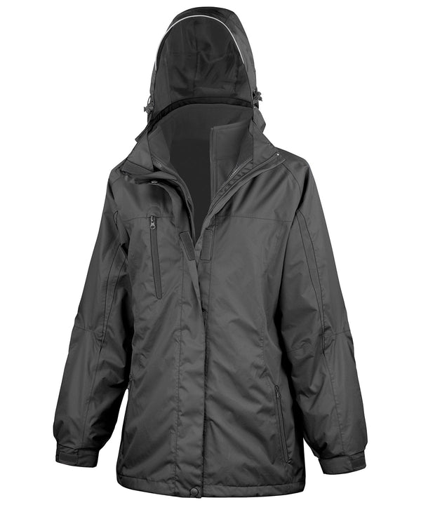 Result Women's 3-in-1 Journey Jacket with Softshell Inner - Black/Black