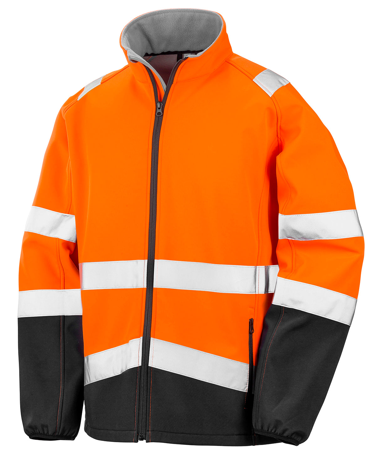 Result Printable Safety Softshell Jacket - Fluorescent Orange/Black