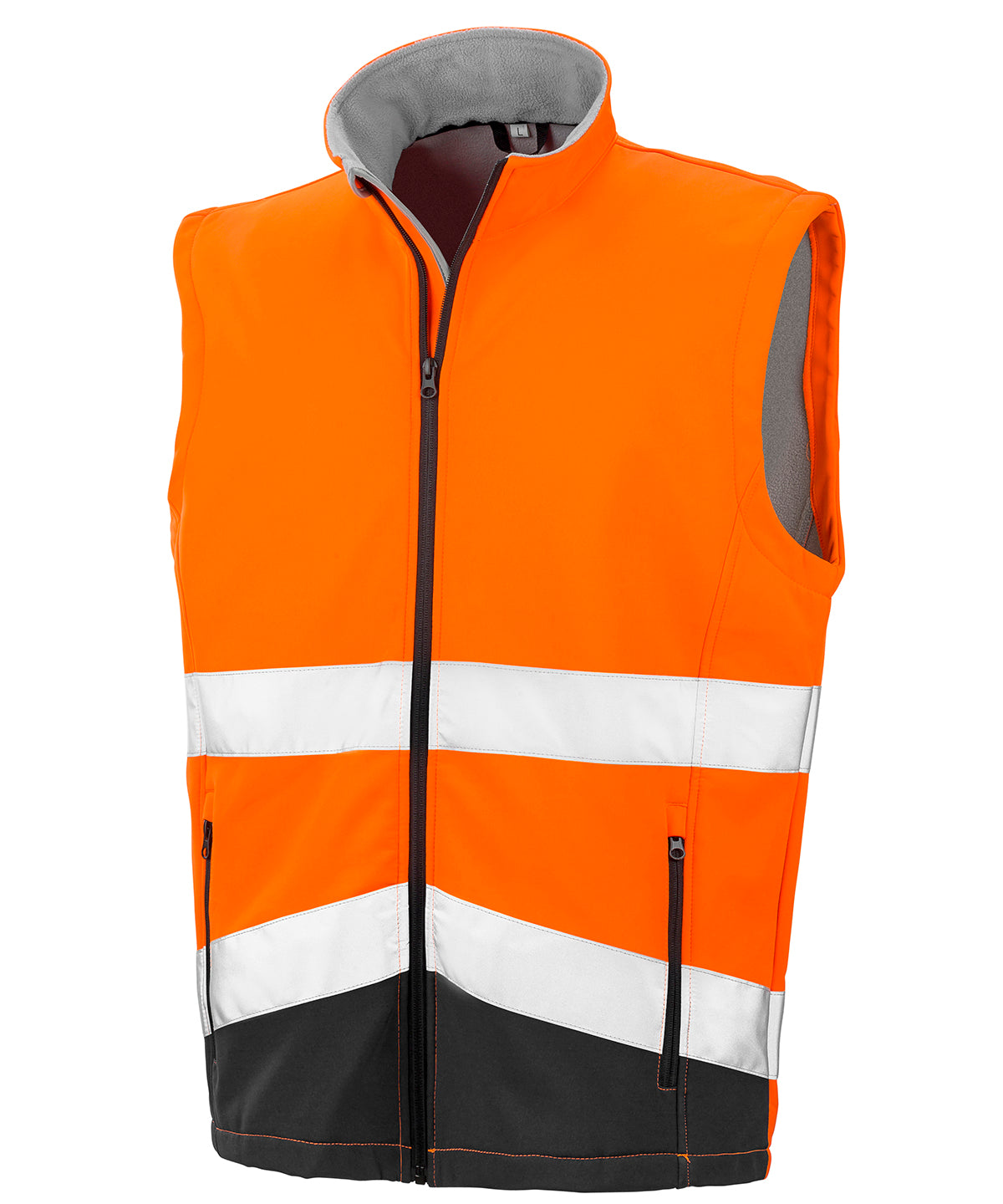 Result Printable Safety Softshell Gilet - Fluorescent Orange/Black