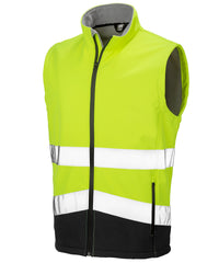 Result Printable Safety Softshell Gilet - Fluorescent Yellow/Black