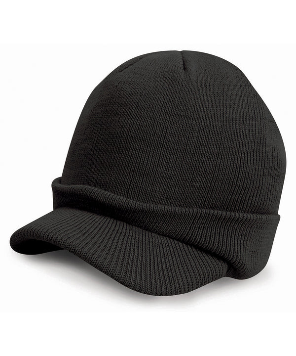 Resultwinteressentials Esco Army Knitted Hat - Black