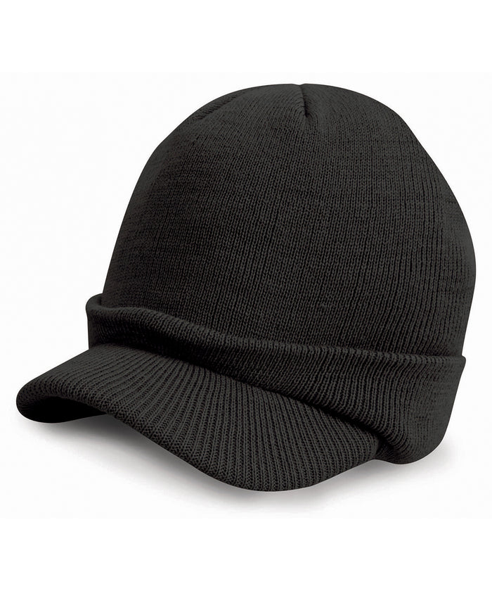 Resultwinteressentials Esco Army Knitted Hat - Black