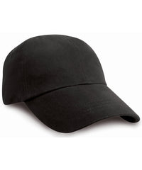 Resultheadwear Junior Low-profile Heavy Brushed Cotton Cap - Black