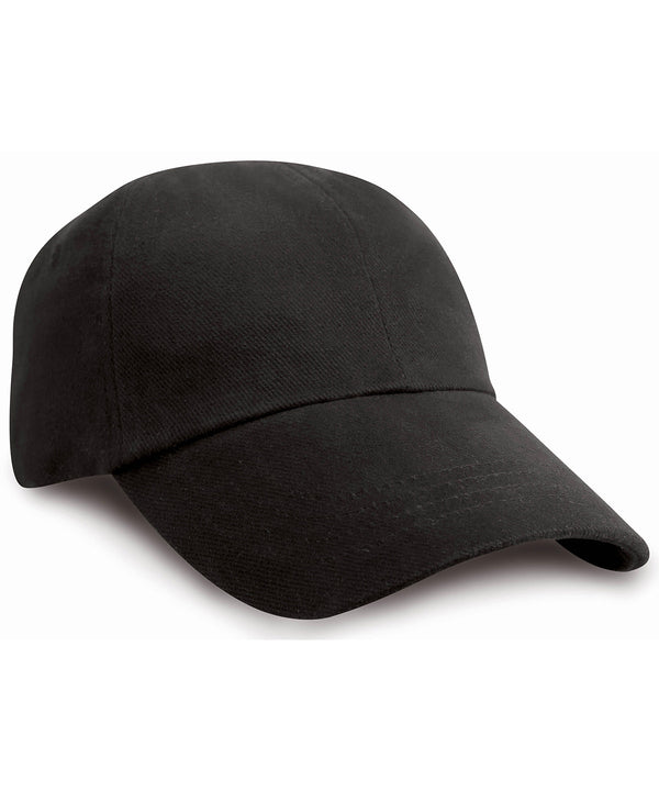 Resultheadwear Junior Low-profile Heavy Brushed Cotton Cap - Black