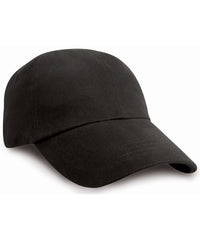 Resultheadwear Low-profile Heavy Brushed Cotton Cap - Black