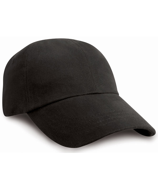 Resultheadwear Low-profile Heavy Brushed Cotton Cap - Black