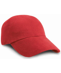 Resultheadwear Low-profile Heavy Brushed Cotton Cap - Red