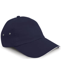 Resultheadwear Printers Plush Cotton 5-panel Cap - Navy/White
