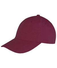 Resultheadwear Memphis 6-panel Brushed Cotton Low Profile Cap - Burgundy