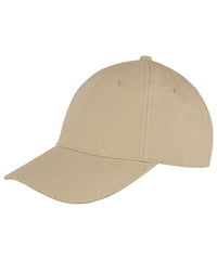 Resultheadwear Memphis 6-panel Brushed Cotton Low Profile Cap - Khaki
