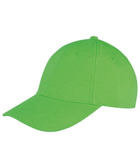 Resultheadwear Memphis 6-panel Brushed Cotton Low Profile Cap - Lime