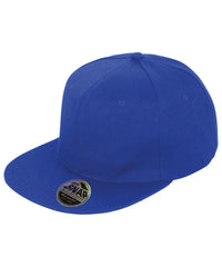 Resultheadwear Bronx Original Flat Peak Snapback Cap - Sapphire Blue