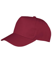Resultheadwear Boston Junior 65/35 Polycotton Cap - Burgundy