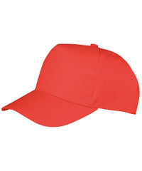 Resultheadwear Boston Junior 65/35 Polycotton Cap - Red