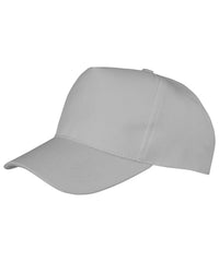Resultheadwear Boston 5-panel Polycotton Printer's Cap - Dove Grey