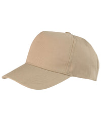 Resultheadwear Boston 5-panel Polycotton Printer's Cap - Khaki