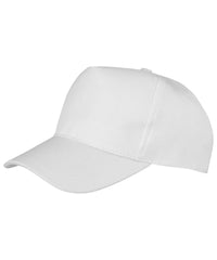Resultheadwear Boston 5-panel Polycotton Printer's Cap - White